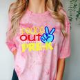 First Day Of School Shirt Peace Out Pre-K Graduation Kids So Comfort Color Blast T-Shirt Clay