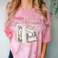 Never Forget VHS Tape Cassette Floppy Disk Nostalgia 80s 90s Comfort Color Blast T-Shirt Clay