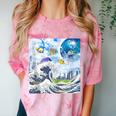 Frutiger Aero Aesthetic Tech Great Wave Of Kanagawa Fishes Comfort Color Blast T-Shirt Clay Frutiger Aero Aesthetic Tech Great Wave Of Kanagawa Fishes Comfort Color Blast T-Shirt Clay
