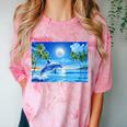 Frutiger Aero Dolphin Sunset Ocean With Palm Trees Y2k Premium Comfort Color Blast T-Shirt Clay Frutiger Aero Dolphin Sunset Ocean With Palm Trees Y2k Premium Comfort Color Blast T-Shirt Clay