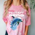Frutiger Aero Splashy Dolphin Y2k Aesthetic Graphic Premium Comfort Color Blast T-Shirt Clay