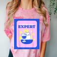 Fun Cute Introvert Cat Character With Wine Comfort Color Blast T-Shirt Clay