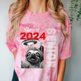 Fun Trendy UFO Sloth Graduation Class Of 2024 Senior Comfort Color Blast T-Shirt Clay