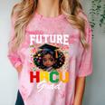 Future HBCU Grad Girl HBCU Toddler Kids Graduation Comfort Color Blast T-Shirt Clay