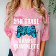 Gamer Graduation 5th Grade Level Complete Video Games Boys Comfort Color Blast T-Shirt Clay