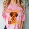 Girl Future HBCU Graduate Afro College Graduation Kids Comfort Color Blast T-Shirt Clay