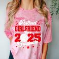 Girlfriend Of a 2025 Graduate Prom Graduation 25 VolleyBall Comfort Color Blast T-Shirt Clay