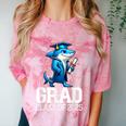 Grad Class Of 2025 Boys Shark Graduation Graduated Comfort Color Blast T-Shirt Clay
