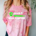 Grade 5 Level Achieved Video Gamer 5th Grade Graduation Comfort Color Blast T-Shirt Clay