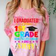 I Graduated From 1st Grade Graduation Matching Student Comfort Color Blast T-Shirt Clay