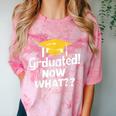 I Graduated Now What Congratulations Graduation Comfort Color Blast T-Shirt Clay