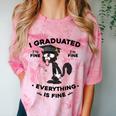 I Graduated Graduate Class 2025 Cat Graduation Comfort Color Blast T-Shirt Clay
