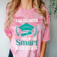 I Graduated Smart Graduation Student College University Comfort Color Blast T-Shirt Clay
