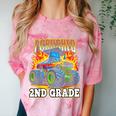 Graduation 2nd Grade Monster Truck Boys I Crushed Grad Comfort Color Blast T-Shirt Clay