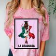 Graduation Latina Educated La Graduada Mexican Bingo Card Comfort Color Blast T-Shirt Clay