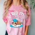 Graduation Did It Sloth Graduate Animal Sloths Sloth Comfort Color Blast T-Shirt Clay