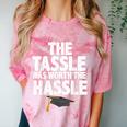 Graduation The Tassle Was Worth The Hassle T-Shirt Comfort Color Blast T-Shirt Clay