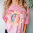 Groovy Like The 70s Peace Aesthetic Nostalgia 1970's Retro Comfort Color Blast T-Shirt Clay