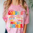 Groovy Goodbye 7th Grade Graduation Hello Summer Kids Comfort Color Blast T-Shirt Clay