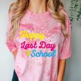 Happy Last Day Of School Graduation Teacher Students Comfort Color Blast T-Shirt Clay