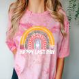 HAPPY LAST OF DAY SCHOOL Rainbow Teacher Student Graduation Comfort Color Blast T-Shirt Clay