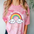 I Hate Everybody Rainbow Sarcastic Grumpy Introvert Comfort Color Blast T-Shirt Clay