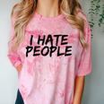 I Hate People Graffiti Introverts Meme Loner Comfort Color Blast T-Shirt Clay