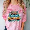 I'm Done Peopling Introvert Sloth Comfort Color Blast T-Shirt Clay I'm Done Peopling Introvert Sloth Comfort Color Blast T-Shirt Clay