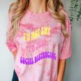 I'm Just Social Distancing Introvert Funny Comfort Color Blast T-Shirt Clay