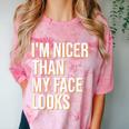 I'm Nicer Than My Face Looks Introverted Introverts Comfort Color Blast T-Shirt Clay I'm Nicer Than My Face Looks Introverted Introverts Comfort Color Blast T-Shirt Clay