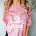 I'm Not Shy Selectively Social Introverted Anti Social Comfort Color Blast T-Shirt Clay