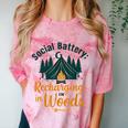 Introvert Camping Social Battery Recharging In The Woods Comfort Color Blast T-Shirt Clay