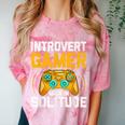 Introvert Gamer Video Games Anti Social Team Player Comfort Color Blast T-Shirt Clay