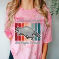 Introvert Raccoon Animal Lover Trash Panda Antisocial Retro Comfort Color Blast T-Shirt Clay