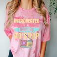 Introverted But Willing To Discuss 90's Rap Comfort Color Blast T-Shirt Clay