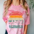 Introverted But Willing To Discuss Cats Comfort Color Blast T-Shirt Clay