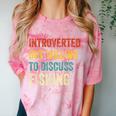 Introverted But Willing To Discuss Fishing Hobby Comfort Color Blast T-Shirt Clay