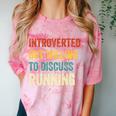 Introverted But Willing To Discuss Running Hobby Comfort Color Blast T-Shirt Clay