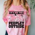 It's Way Too Peopley Outside Anti Social Introvert Comfort Color Blast T-Shirt Clay It's Way Too Peopley Outside Anti Social Introvert Comfort Color Blast T-Shirt Clay
