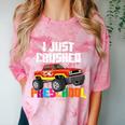 I Just Crushed Preschool Monster Truck Graduation Comfort Color Blast T-Shirt Clay