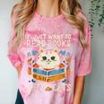 I Just Want To Read Books And Pet Cats Introvert Comfort Color Blast T-Shirt Clay
