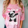 Kids Class Of 2030 Shirt Graduation Dabbing Panda Shirt Comfort Color Blast T-Shirt Clay