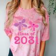 Kids Class Of 2031 Kindergarten Girls Graduation T-Shirt Comfort Color Blast T-Shirt Clay