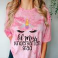 Kids Lil Miss Kindergarten Grad Shirt Graduation Shirts 2018 Comfort Color Blast T-Shirt Clay