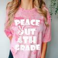 Kids Kids Peace Out 4th Grade For Graduation Comfort Color Blast T-Shirt Clay