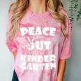 Kids Peace Out Kindergarten For Graduation Comfort Color Blast T-Shirt Clay