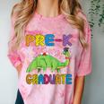 Kids Pre-K Graduate Brontosaurus Dino Pre Kindergarten Graduation Comfort Color Blast T-Shirt Clay