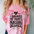 Kids I Survived My Mom's Nursing Degree Nursing School Graduation Comfort Color Blast T-Shirt Clay