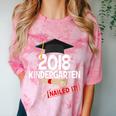Kindergarten 2018 NAILED IT Graduation Graduate Comfort Color Blast T-Shirt Clay