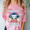 Kindergarten Graduation Level Complete Gamer 2024 Gaming Boy Comfort Color Blast T-Shirt Clay